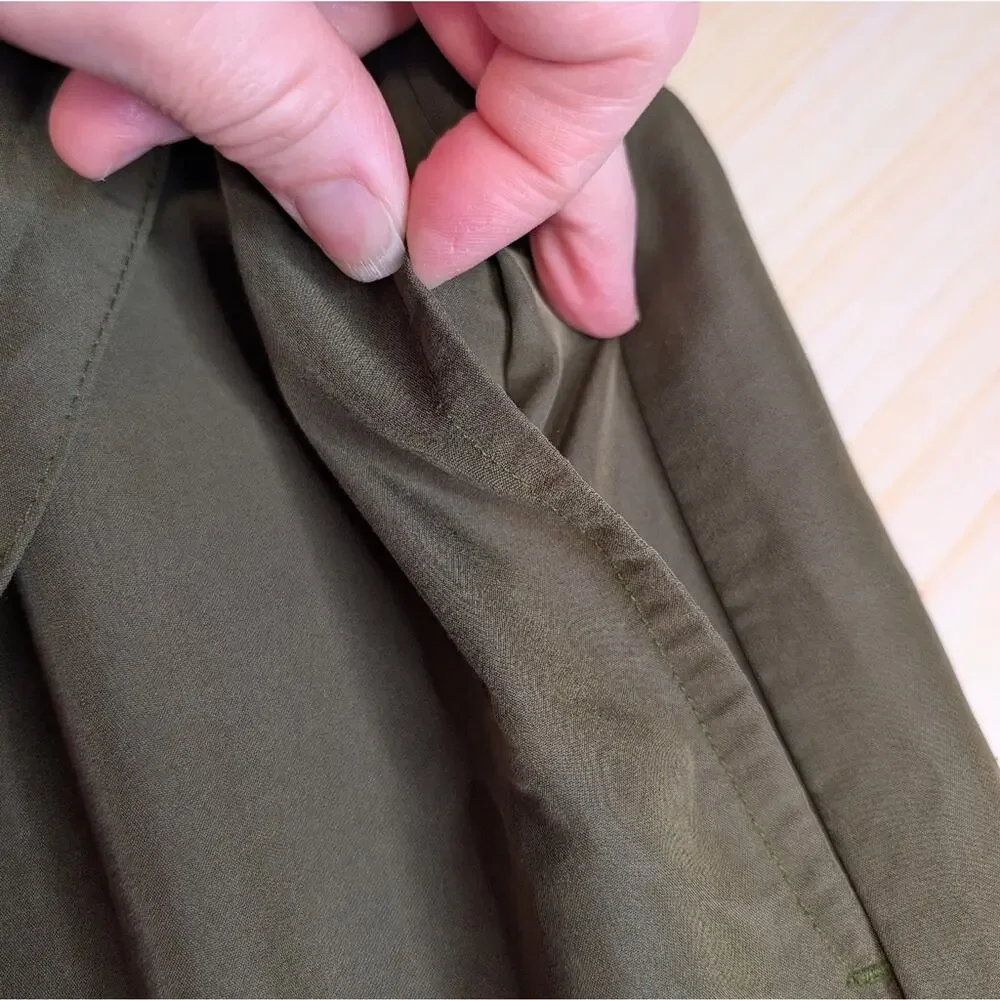 Old Navy Utility Midi Short Dress With Belt medium Army Green